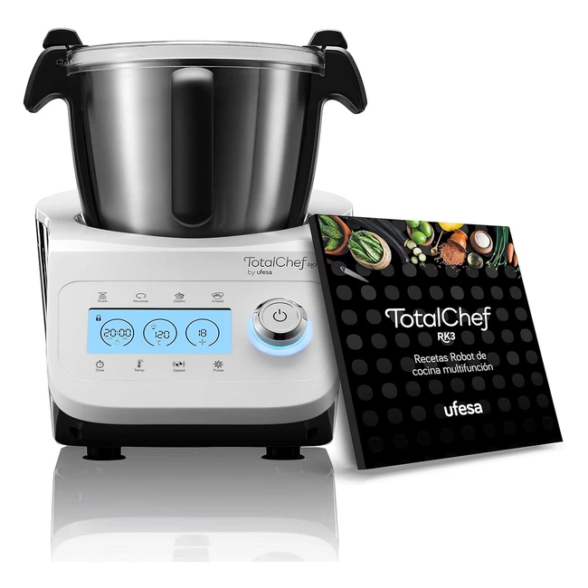 Robot da cucina multifunzione Ufesa Totalchef RK3 - 30 funzioni - Capacità 35L - Schermo LCD - Bilancia integrata