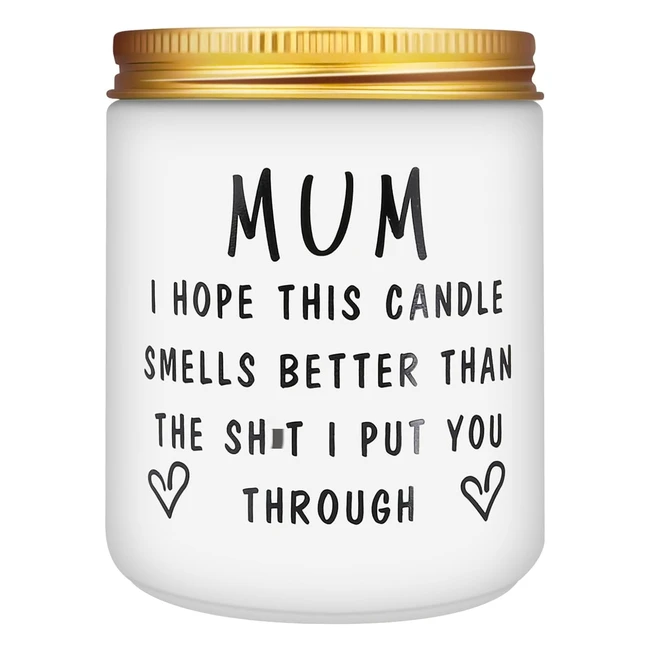 Funny Scented Candle Gift for Mum - Perfect Mother's Day or Christmas Gift - White