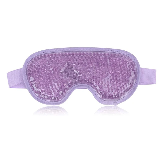 Newgo Cooling Eye Mask for Puffy Eyes - Reusable Hot Cold Therapy Gel Mask for Migraine Headache, Dark Circles, Dry Eyes - Purple