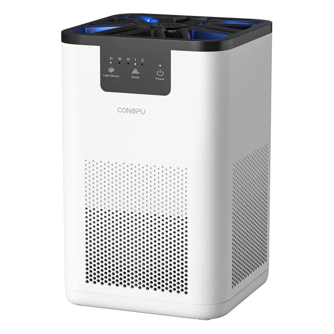 Purificateur d'air HEPA chambre maison - Fonction d'aromathérapie - Air Purifier HEPA H13 - Filtration en 3 étapes - Veilleuse - Économie d'énergie