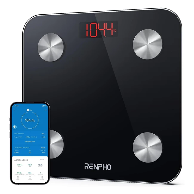 RENPHO Körperanalysewaage 2023 | Körperfettanalyse | Smart Bluetooth Waage | 180kg