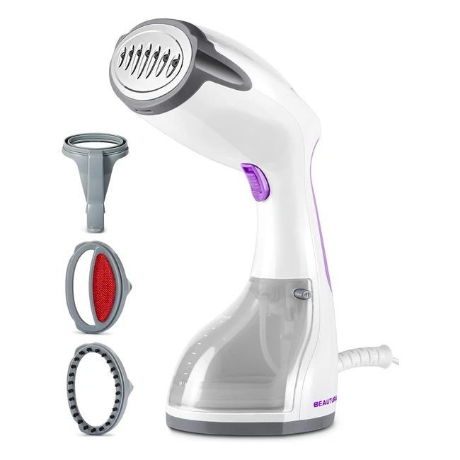 Beautural Steamer for Clothes - Portable Handheld Garment Fabric Wrinkles Remover - Fast Heatup - Autooff - Large Detachable Water Tank
