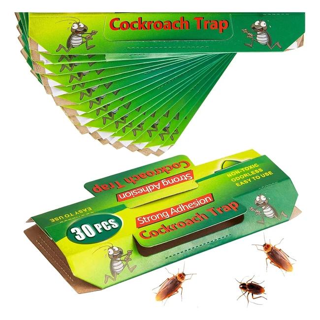 30 pièges anti-cafards puissants - Pack de 30 - Efficacité optimale et sans danger