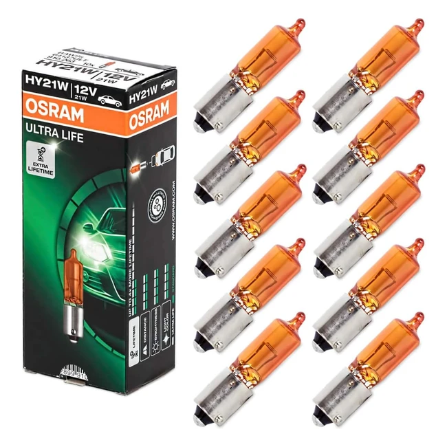 Osram 64137L Original Frontscheinwerfer HY21W 12V (10er Pack) - ECE-konform, für PKW