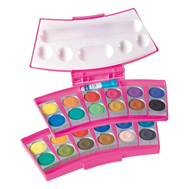 Pelikan Procolor 724344 Malset 24 Farben inkl 1 Tube Deckwei Rosa