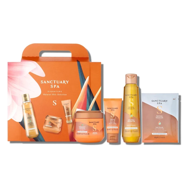 Sanctuary Spa Signature Natural Oils Selection Gift Set - Vegan, Nourishing, Radiant Skin