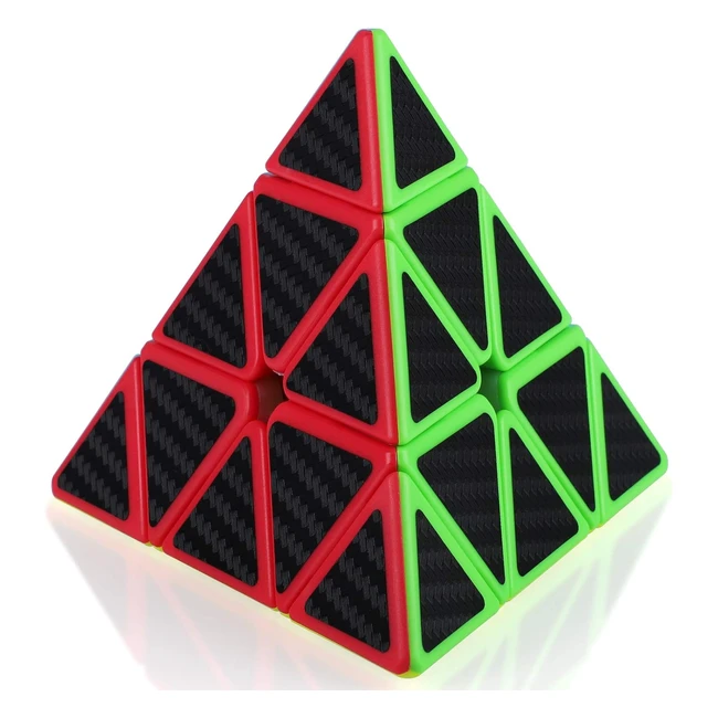 Cubo Pyraminx 3x3x3 de Velocidad - Fibra de Carbono - Puzzles 3D para Niños y Adultos