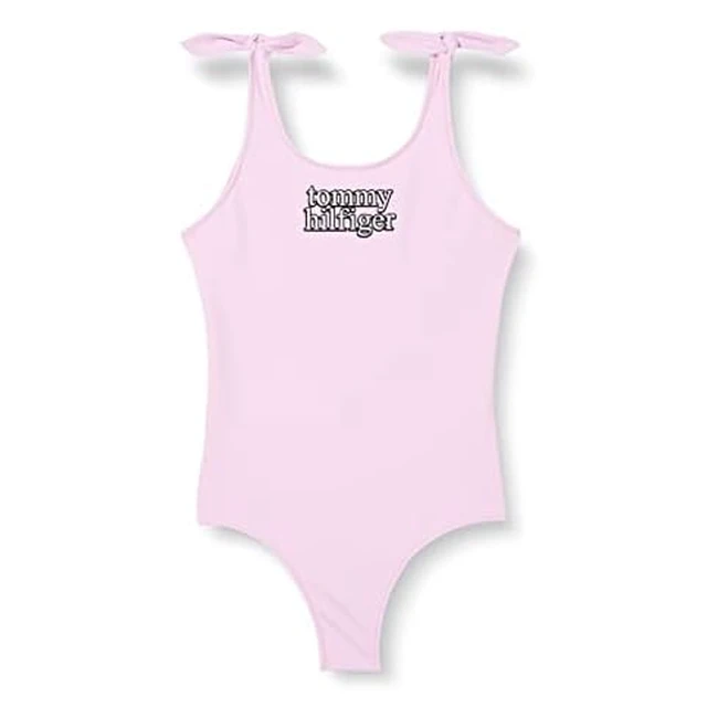 Tommy Hilfiger Mädchen Onepiece Badeanzug, recyceltes Nylonpolyamid, Elasthan, verschluss, kordelzug