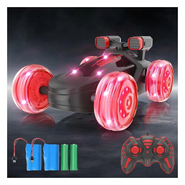 RC Auto mit leuchtenden Reifen 360 Flip und Tumbling simulierter Motorsound - 