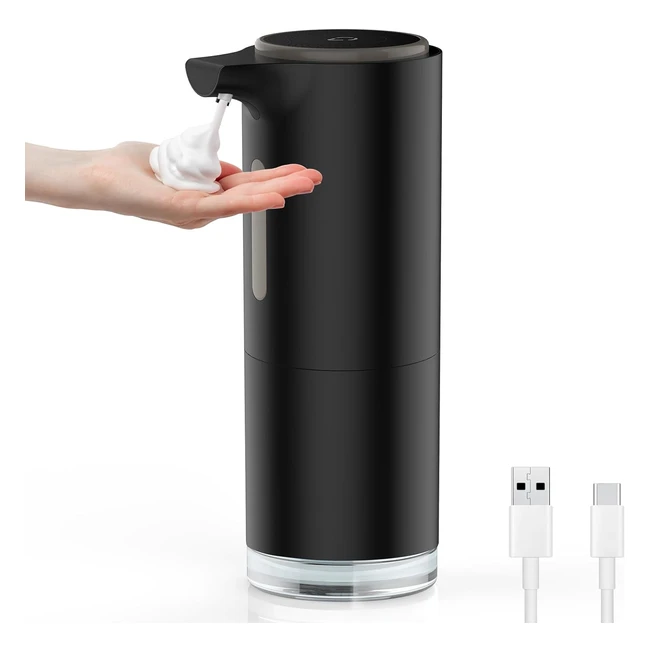 Distributeur Savon Automatique 300ml - Batterie Rechargeable 1200mAh - 3 Niveaux - Cuisine et Salle de Bain