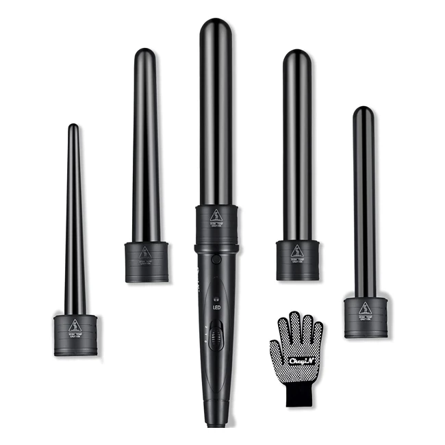Ckeyin 5in1 Arricciatori per Capelli Multifunzione - Ceramica Tormalina