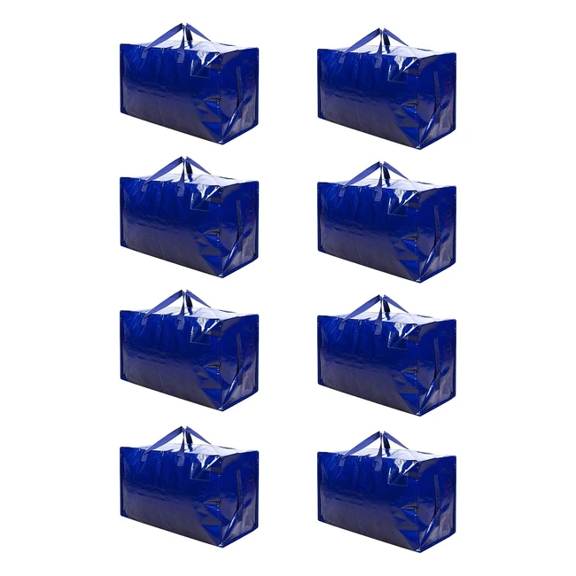 Veno 8 Pack Heavy-Duty Oversize Storage Bag - Sustainable & Water-Resistant - Blue