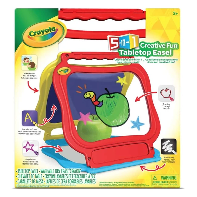 Chevalet de table Crayola Banchetto 5 activités en 1 - Facile à transporter - Réf. 5098