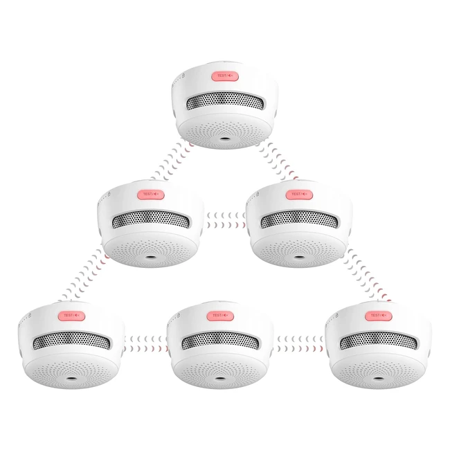 Xsense XS01WR Rauchmelder, kabellos vernetzbar, Referenznummer: XS01WR, zuverlässiger Schutz