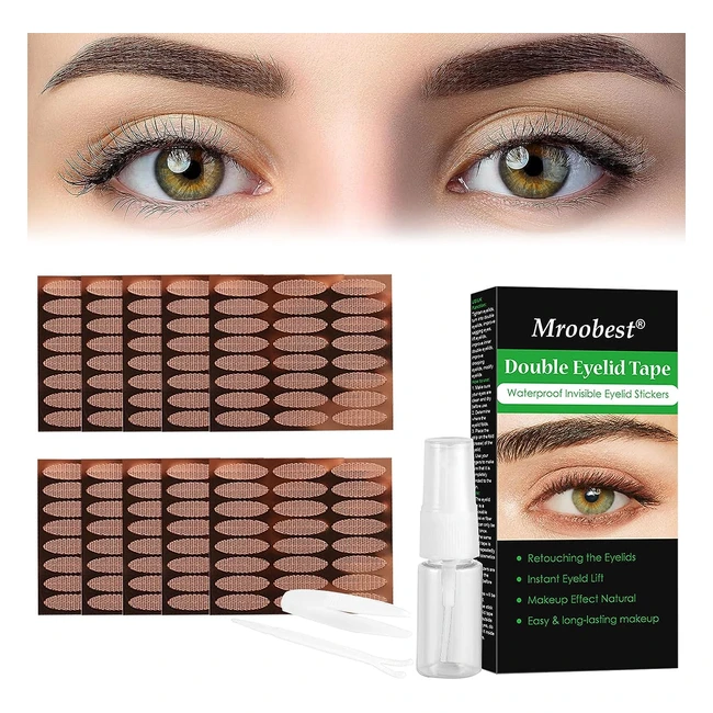 480pcs Adesivi Doppia Palpebra Strisce Adesive per Palpebre Cadenti Invisibile Nastro Adesivo per Palpebre Occhi Autoadesivi Fibra Size L