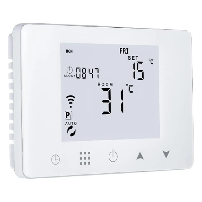 Homcloud CTW Cronotermostato Digitale WiFi Intelligente per Caldaia a Gasacqua 503, Compatibile con Alexa e Google