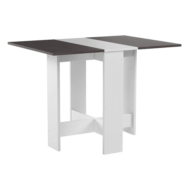Curry Klapptisch 103 28 cm Weiß Dunkelbeton - Platzsparend & Stabil