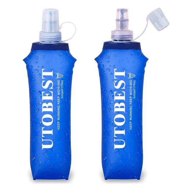 Botella de hidratación flexible Utobest Soft Flask TPU 500ml - Pack de 2