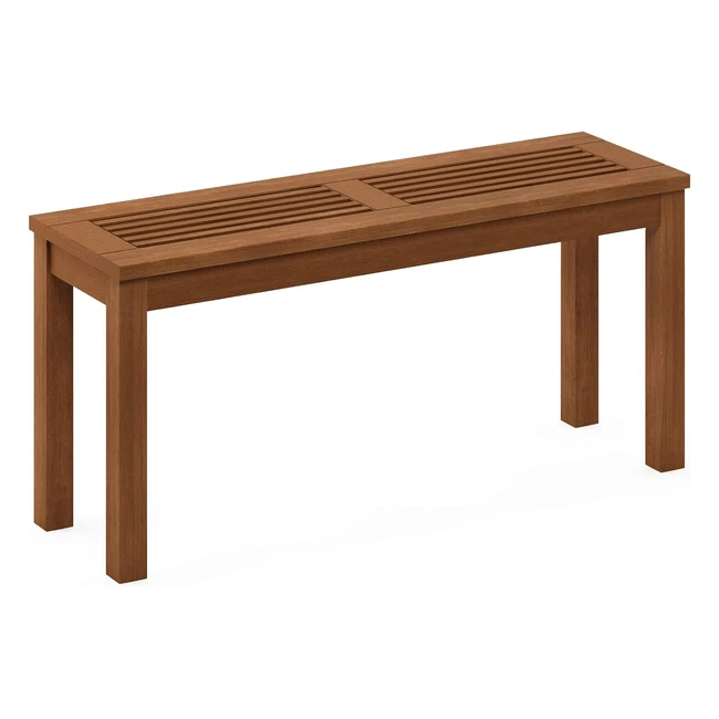 Furinno Hardwood Backless Bench - Teak Oil Wood Natural - 9982 cm