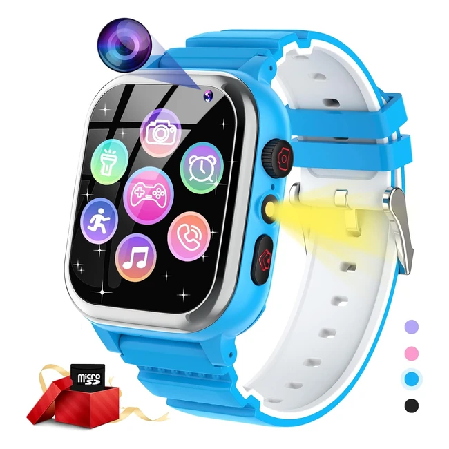 Orologio Smartwatch Bambini Jubunrer 26 Giochi Telefono Contapassi Calorie SOS Fotocamera HD Musicale Video Regalo Ragazza 312 Anni Natale Compleanno