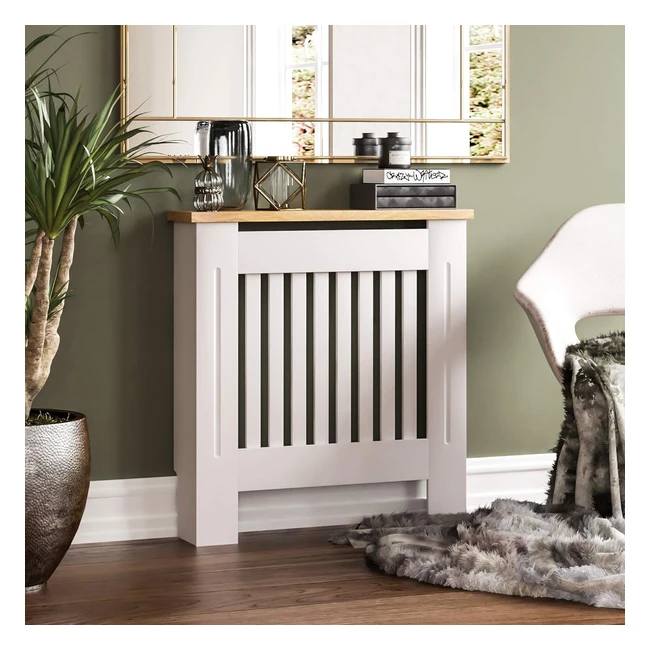 Cubierta para Radiador Vida Designs - Blanco - Madera de Ingeniería - 19 x 78 x 833 cm