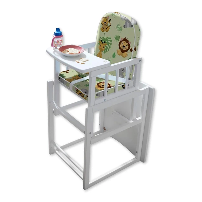 Timba Kombinationshochstuhl Baby mit Holztisch Wei wchst mit Ihrem Kind f