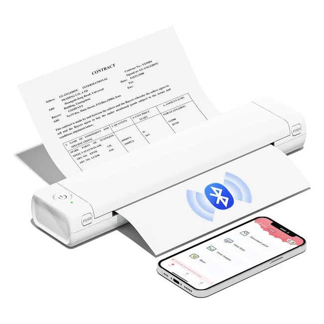 Stampante Portatile Bluetooth Termica Piccola Compatta - M08F