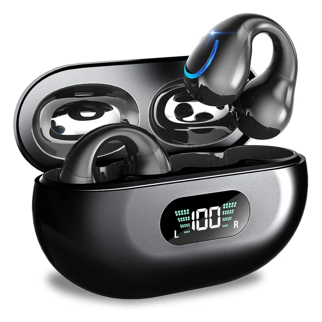 Kinganda Wireless Headphones 2023 Bluetooth 53 Clip Ear Earbuds 10mm Drivers