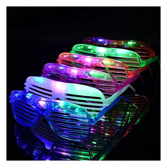 Ainiv LED Occhiali Festa - Occhiali Luminosi Neon Rave - Costumi DJ Anni 80