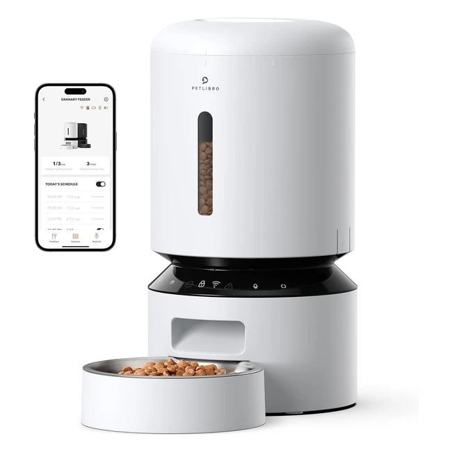 Petlibro Automatic Cat Feeder 5G WiFi - Stainless Steel Bowl - 110 MealsDay - A