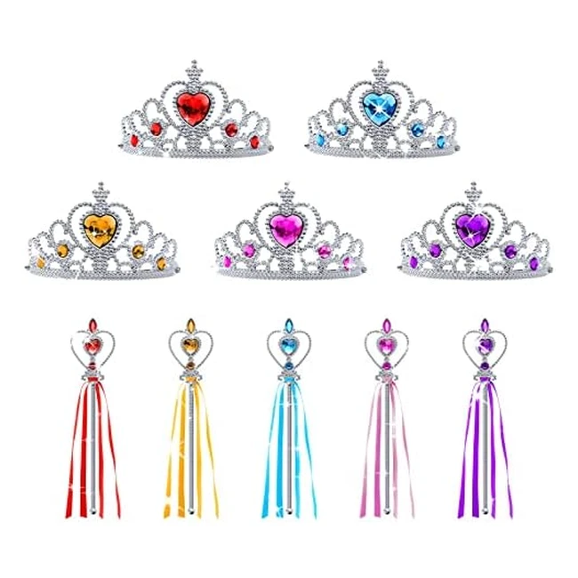 Aomig Princess Dress Up Accessories Set - Elsa Costume Jewellery Toys