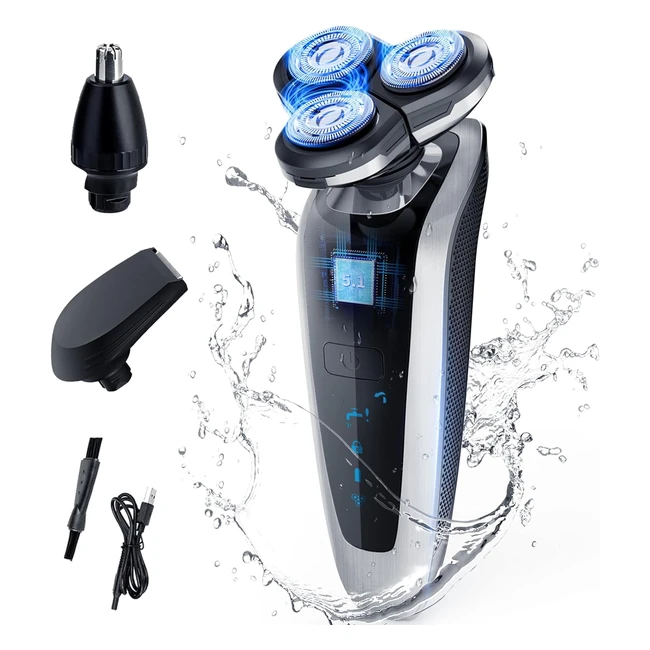 Rasoir électrique pour hommes - 3 en 1 - Utilisation humide et sèche - S3