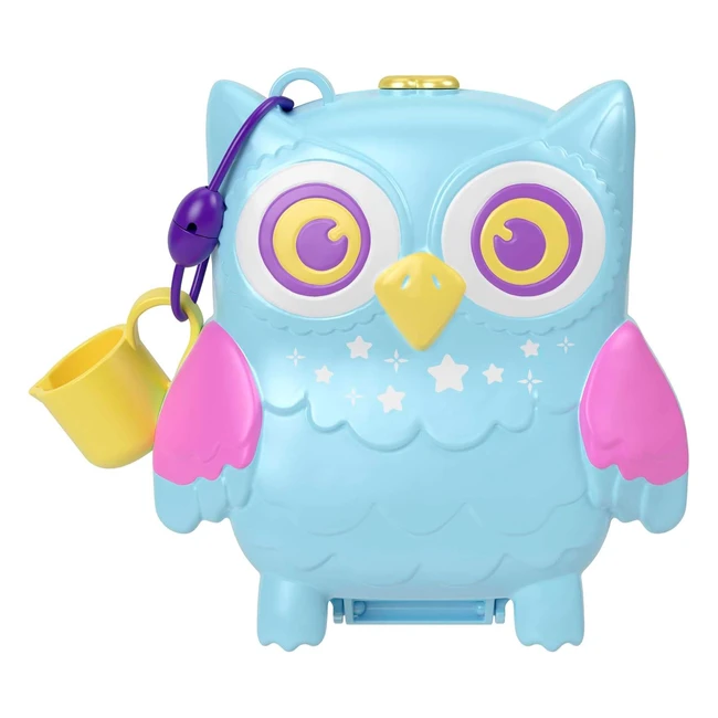 Coffret Soirée Pyjama Chouette Polly Pocket - 2 Figurines, 12 Accessoires - Jeu d'Eau pour Enfants