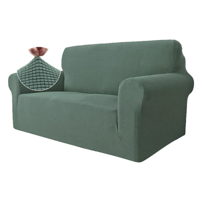 Housse Canapé 2 Places Extensible - Protection Universelle pour Chat et Chien - Vert Clair