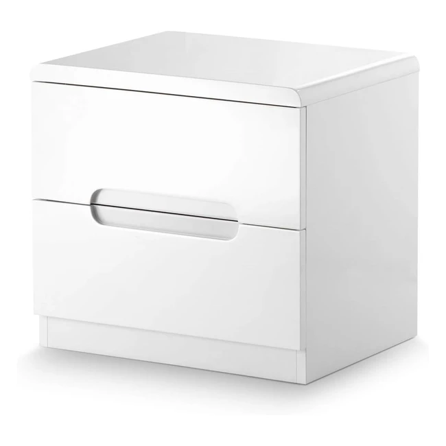 Mesita de Noche Manhattan con 2 Cajones Blanco - Julian Bowen - Ref. 123456 - Diseño Compacto