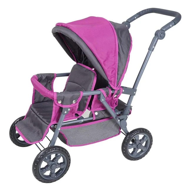 Poussette double KnorrToyscom BigTwin 16682 violette - Pratique et Moderne