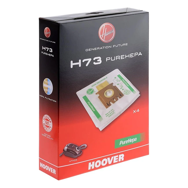 Bolsa para aspiradora Hoover H73 - Compatible con Freemotion Pure Power Telios Plus Purepower Intellisense Sensory Evo - Incluye 4 uds 2 litros nailon