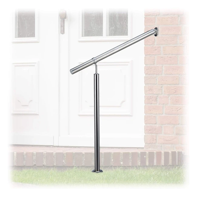 Pasamanos de Acero Inoxidable 80x90 cm - Exterior/Interior - Soportes Plateados