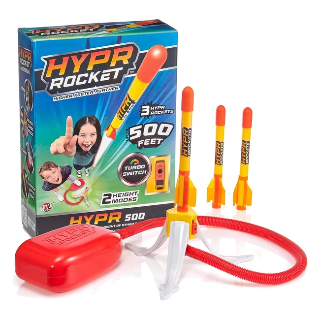 Hypr Rocket 500 - Fly up to 500 ft Outdoor Garden or Backyard Toy for Kids and 