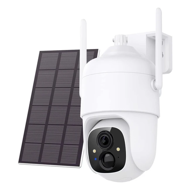 Netvue CCTV Camera Wireless Outdoor Security Camera 360 Rotational View PIR Motion Sensor Color Night Vision