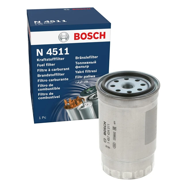 Filtre diesel Bosch N4511 - Résiste à la chaleur et aux liquides - Haute qualité