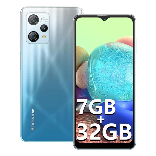 Blackview A532023 Handy ohne Vertrag 7GB 32GB256GB erweiterbar 20GHz Prozessor 5080mAh 65 HD Display Android 12 günstig Smartphone 4G 12MP8MP Panorama Kamera Dual SIM 3 Steckplatz