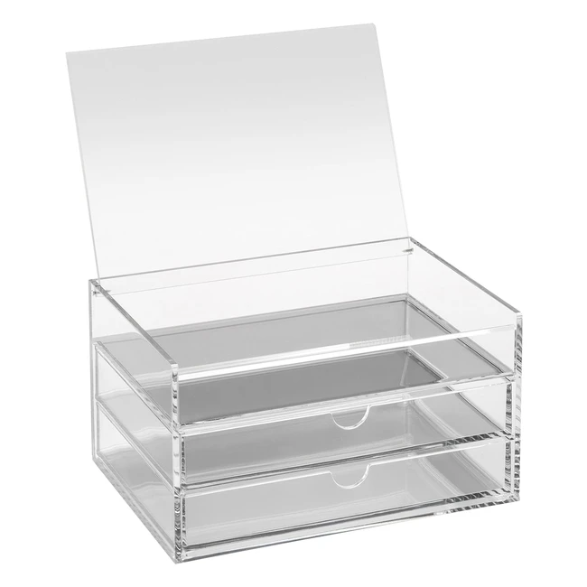 Osco Cassettiera in acrilico con 3 cassetti e coperchio apribile