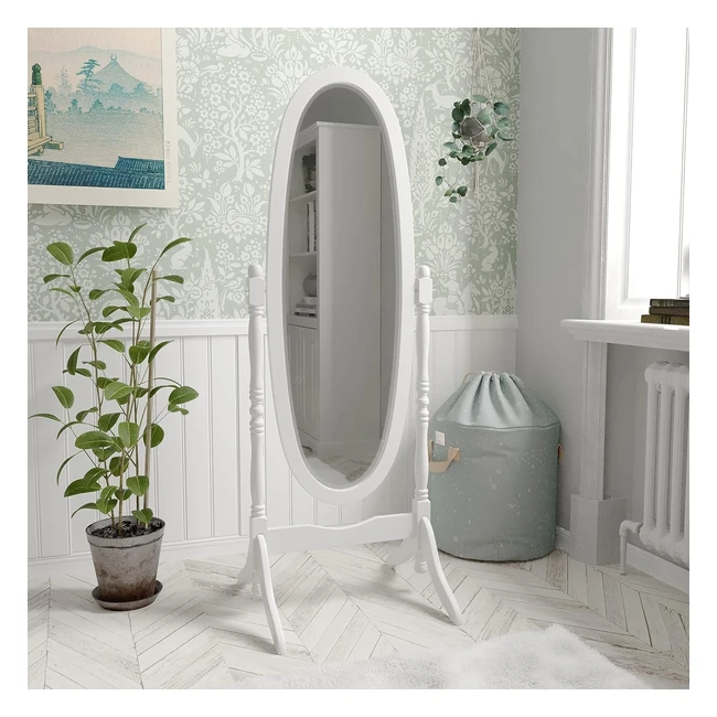 Espejo Basculante Nishano Cheval - Tamao Grande - Color Blanco