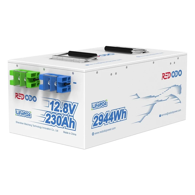 Batterie Redodo 12V 230Ah LiFePO4 - Puissance 1920W - 15000 cycles - Botier m