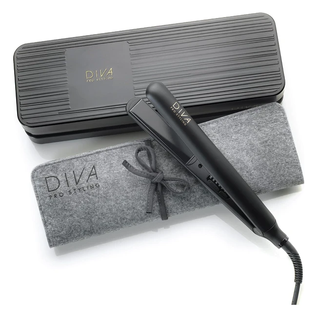 Plancha de Pelo Onyx Diva Pro Styling - Controla el Frizz y Deja tu Cabello Liso y Brillante