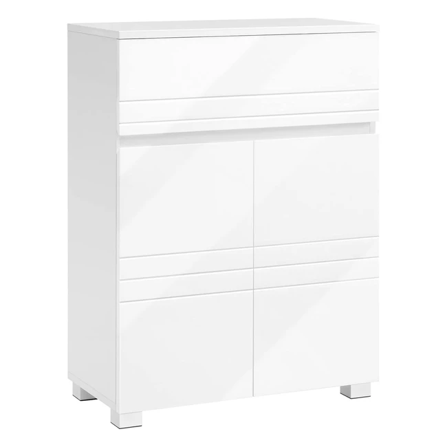 Meuble de salle de bain VASAGLE avec tiroir et double porte - Blanc