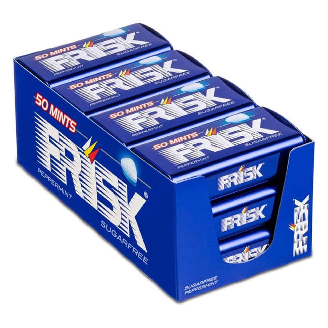 Frisk Peppermint - Caramelle senza zucchero e glutine - Confezione da 12 astucci in metallo