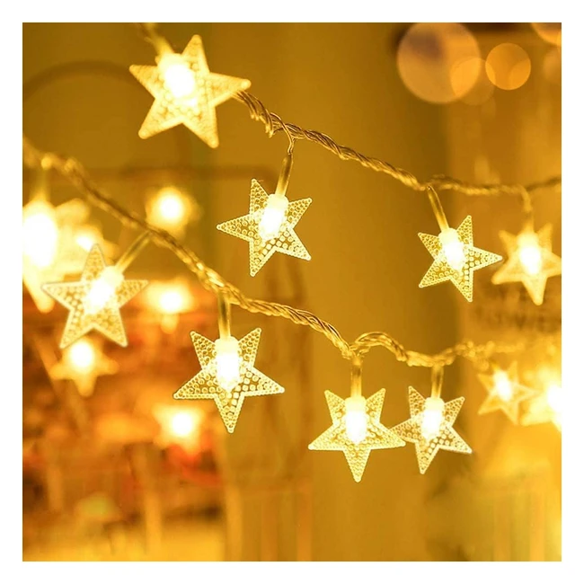197ft Star String Lights Battery Operated - 40 LED Fairy String Light