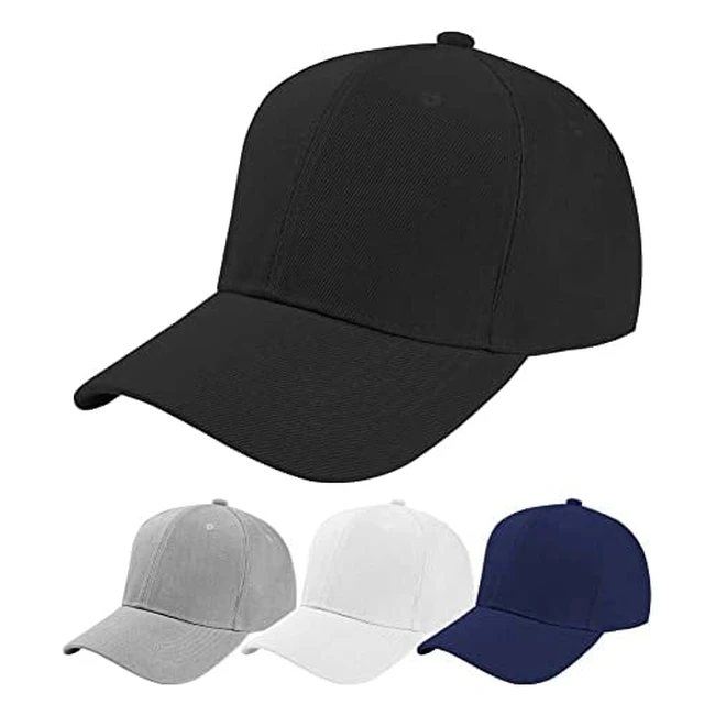 Aomig Baseball Cap for Men Women  Classic Plain Polo Style Hat  Adjustable Spo